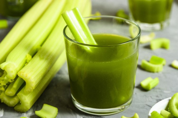 Celery Juice with Herbs, Lemon, and Ginger