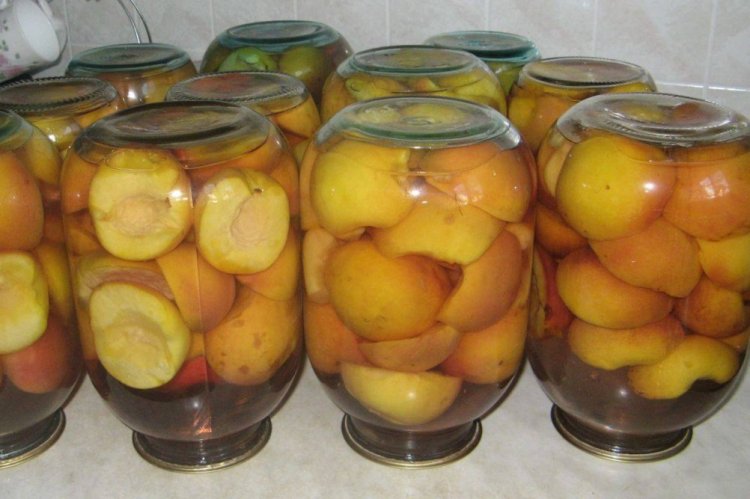 Nectarines with Peaches and Mint for Winter