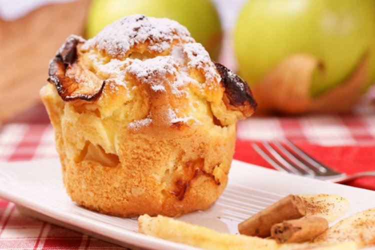 Cottage Cheese Muffins with Apples