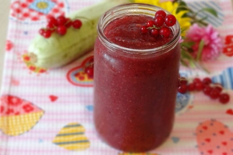 Mermelada de calabacín y grosella roja