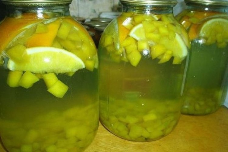 Compota de calabacín para el invierno