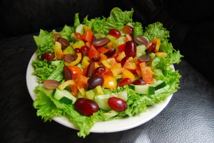 Salad with Apples, Pears, and Plums