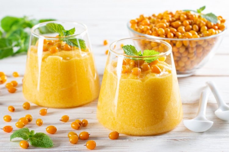Sea Buckthorn Mousse with Gelatin