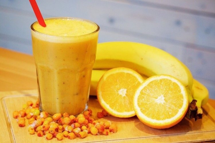 Sea Buckthorn and Banana Smoothie