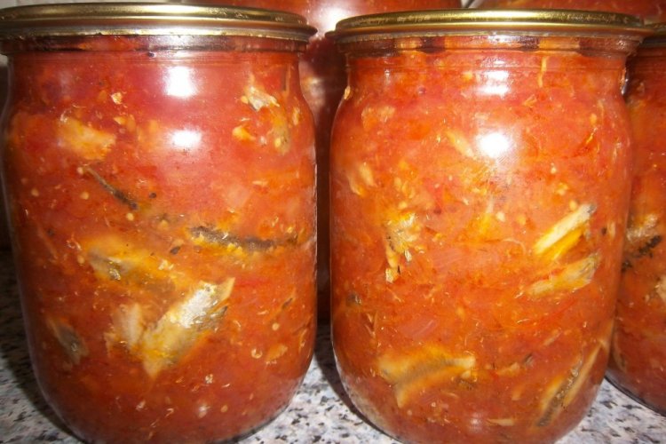 Sprat and Tomato Salad for Winter