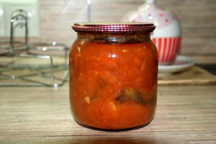 Sprat and Krasnodar Sauce Salad for Winter
