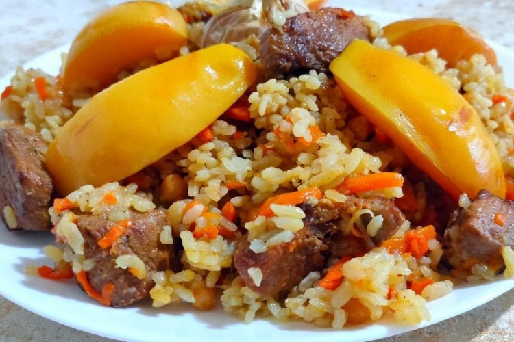 Pilaf con membrillo