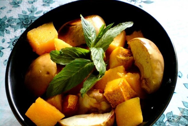Membrillo frito con calabaza