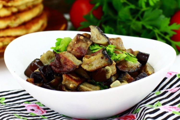 Fried Eggplant with Eggs