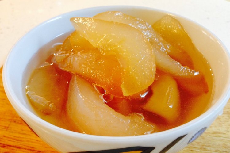 Mermelada de peras y manzanas en almíbar