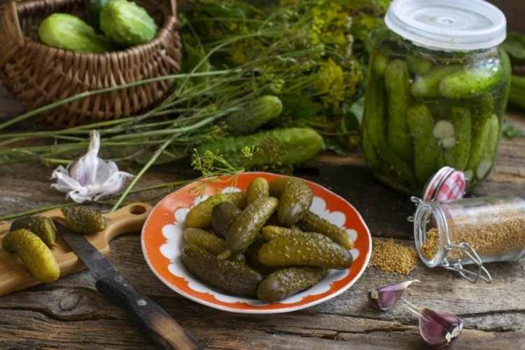 Pickled Gherkins for Winter