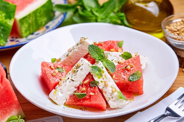 Watermelon and Goat Cheese Salad
