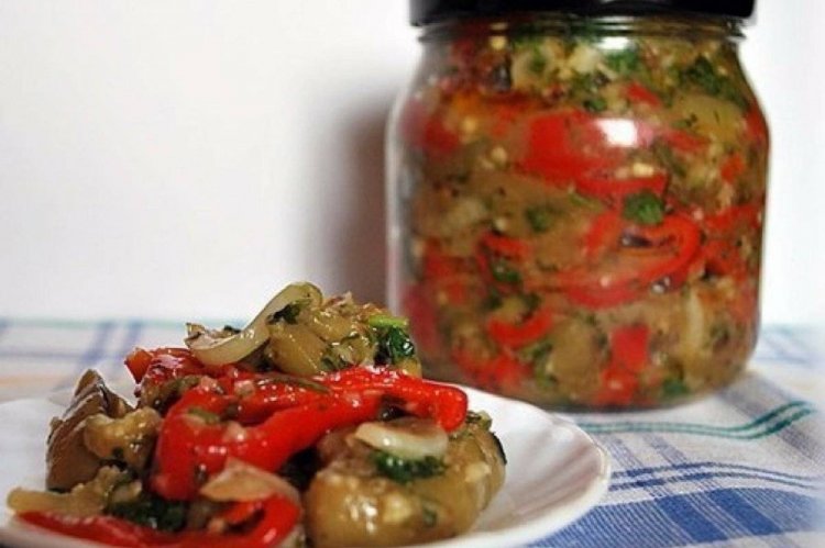 Eggplant with Champignons for Winter