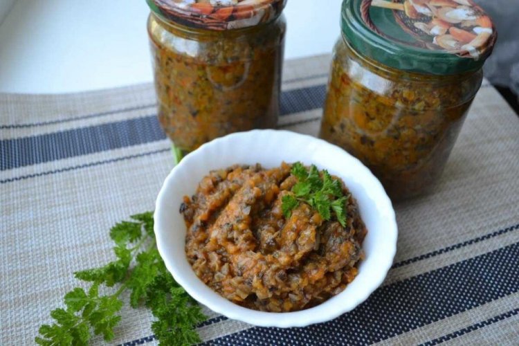 Champignon Caviar with Vegetables for Winter