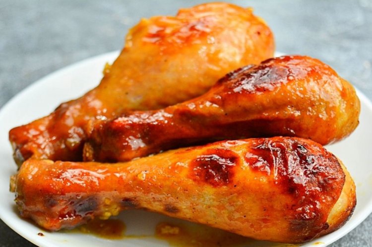 Chicken Drumsticks in Honey-Mustard Sauce in an Air Fryer