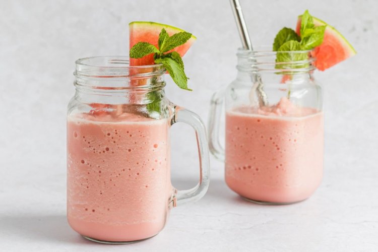 Batido de leche con sandía