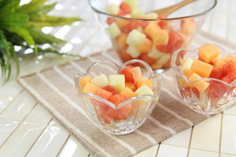 Ensalada de frutas con sandía y melón