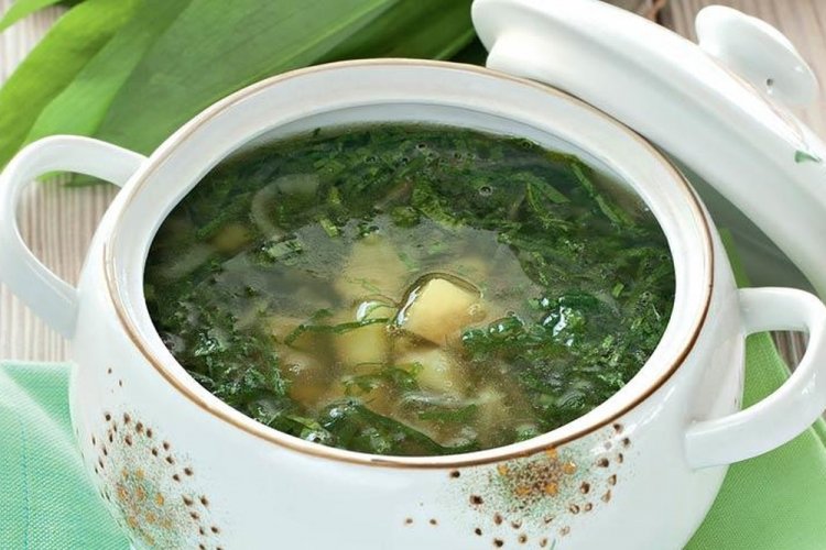 Light Lenten Soup with Wild Garlic