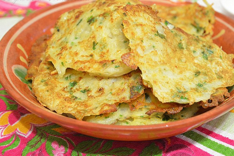 Potato Pancakes with Wild Garlic