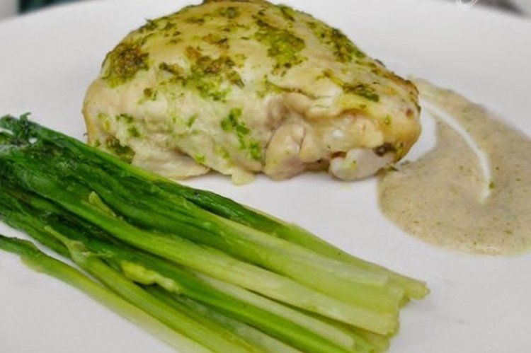 Chicken with Wild Garlic in the Oven
