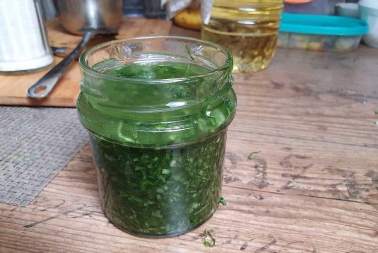 Wild Garlic in Oil for Winter