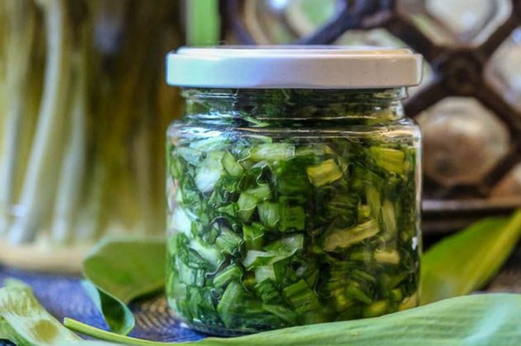 Salted Wild Garlic for Winter