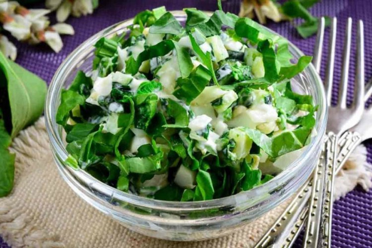 Wild Garlic Salad with Tuna