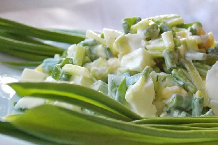 Wild Garlic Salad with Apples