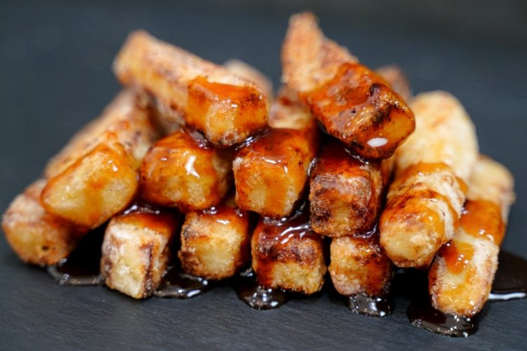 Deep-Fried Caramelized Eggplant