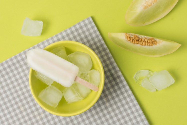 Frozen Melon and Lime Popsicles