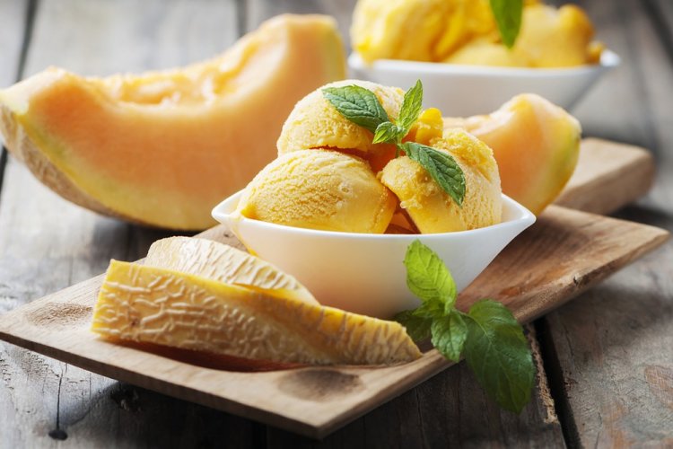Melon and Mascarpone Ice Cream