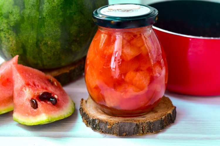 Watermelon in Syrup for Winter