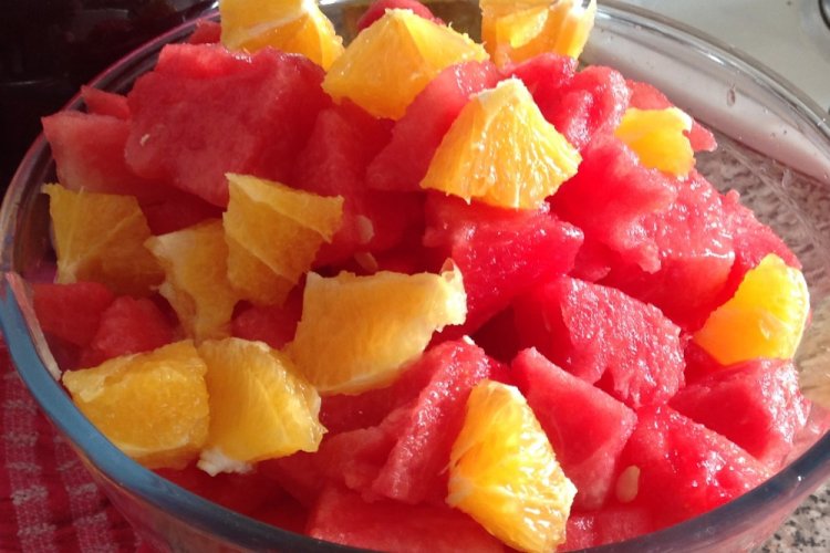 Ensalada de sandía y naranja