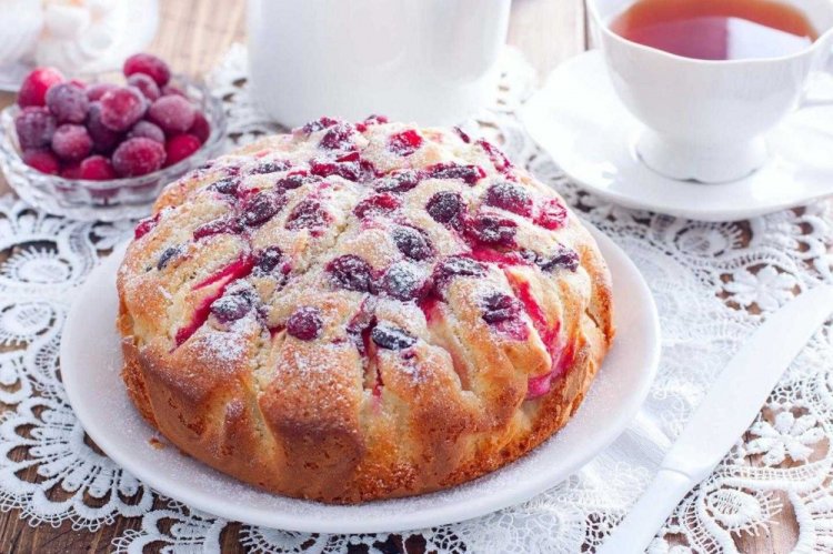 Cranberry Pie with Kefir