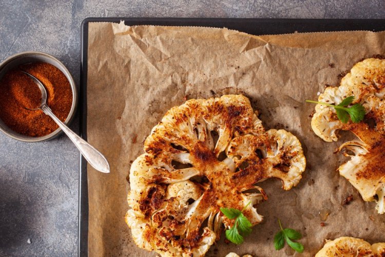 Cauliflower Steaks with Soy Sauce
