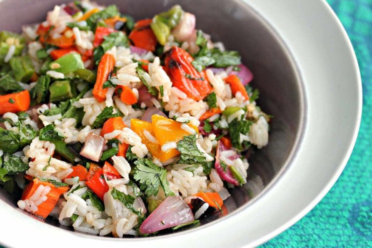 Roasted Vegetable Salad with Rice