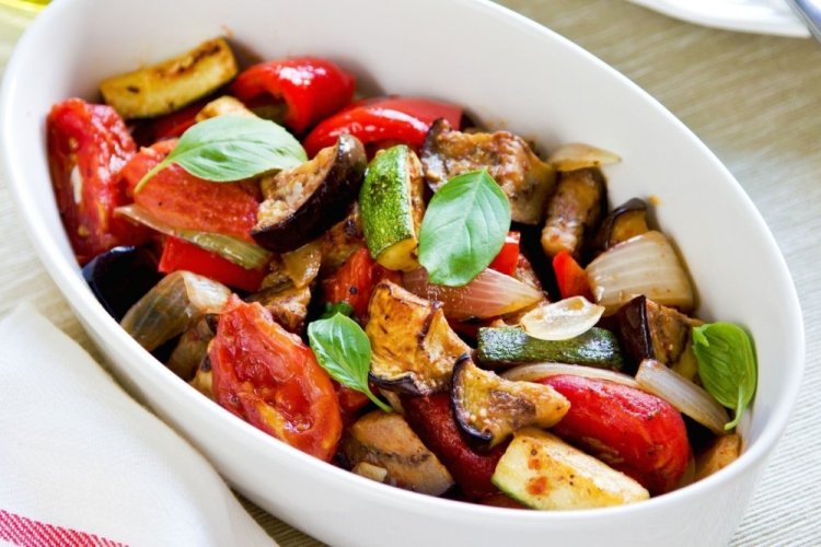 Roasted Vegetable Salad with Honey