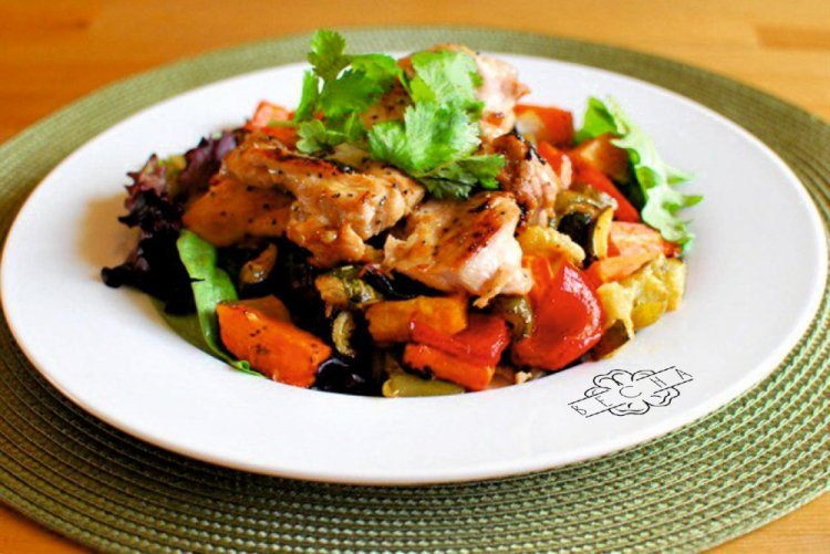 Chicken and Roasted Vegetable Salad