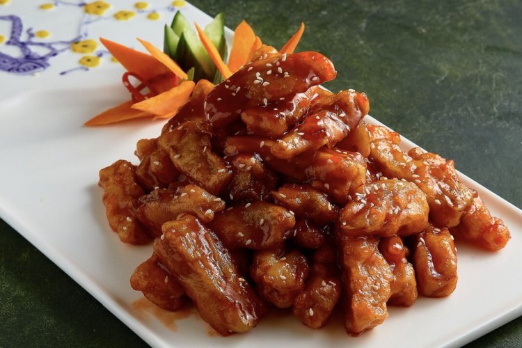 Eggplants in Sweet and Sour Sauce with Lemon Juice