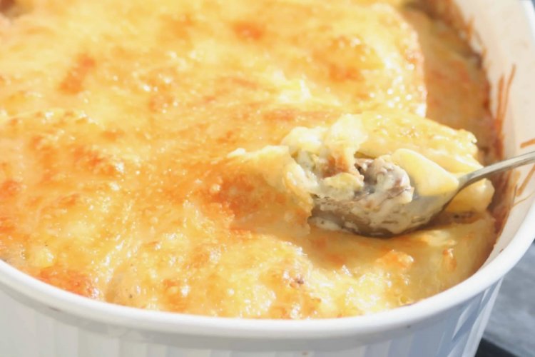Pastel de puré de patatas con pollo