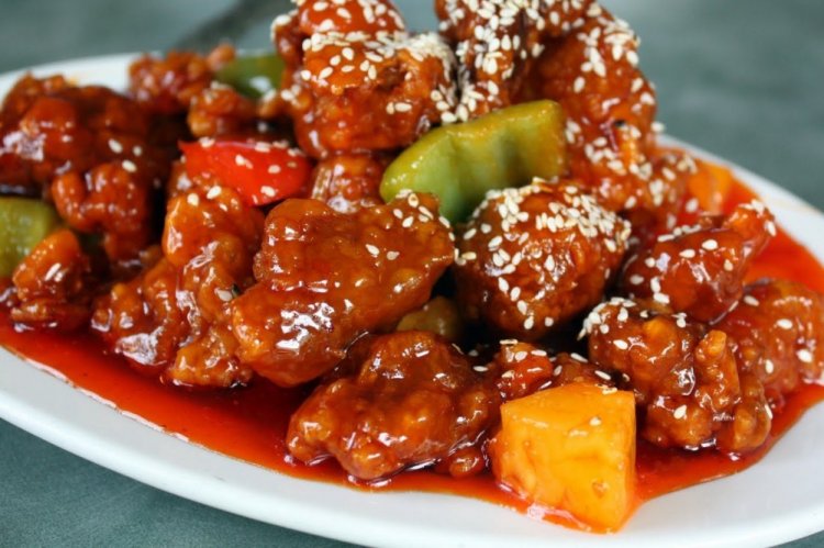 Cerdo en salsa agridulce al estilo chino