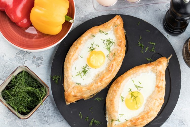 Khachapuri saludable con harina de arroz