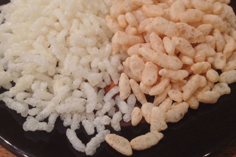 Arroz inflado frito