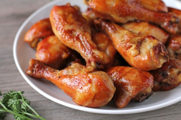 Muslos de pollo en salsa de miel y soja
