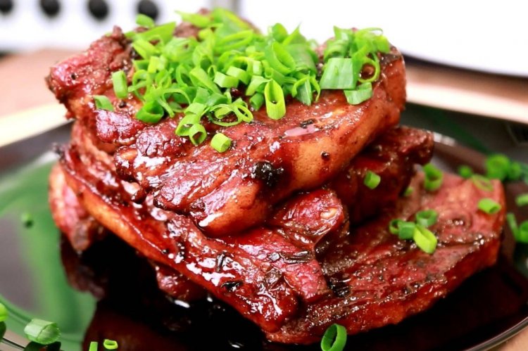 Cerdo en salsa teriyaki a la parrilla