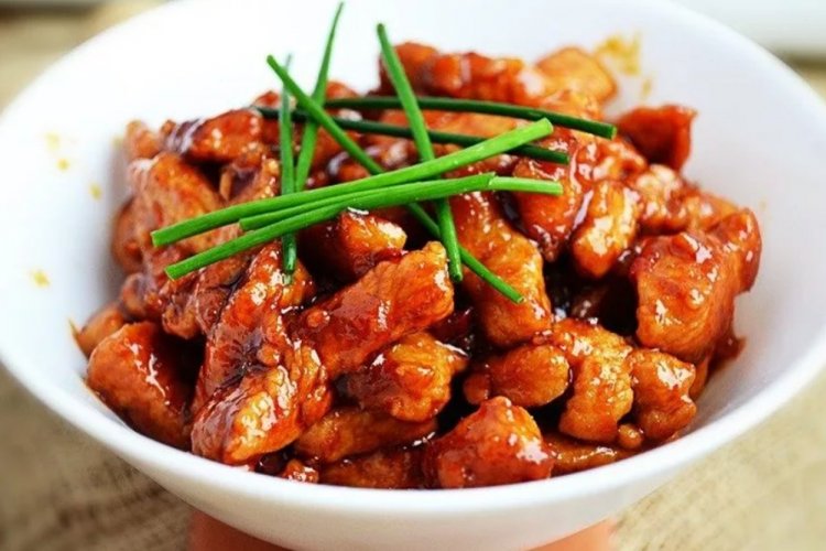 Cerdo con miel en salsa teriyaki