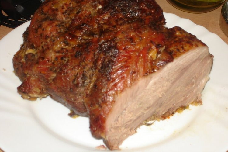 Cerdo asado en salsa teriyaki