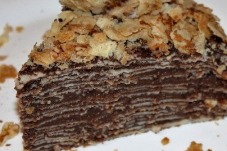 Napoleón de hojaldre con crema de chocolate