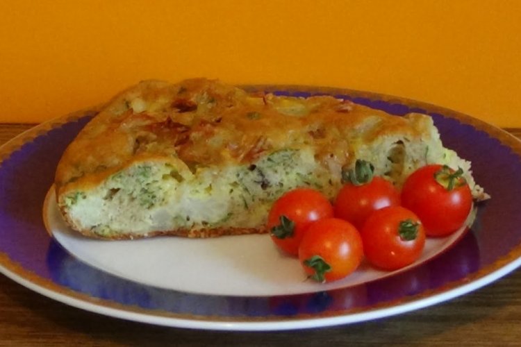 Pastel de coliflor sin huevos