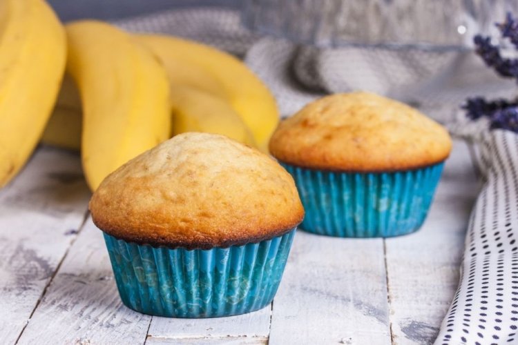 Muffins de plátano con kéfir